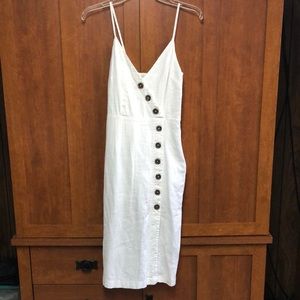 Forever 21 Off-White Linen Dress